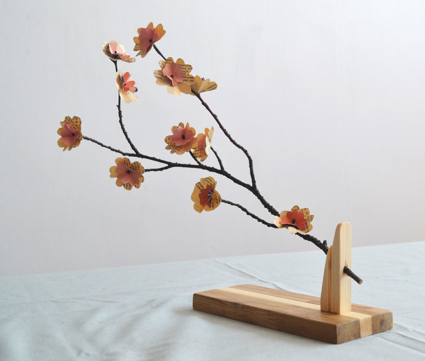 Branche posée, origami fleur sakura